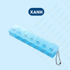 Hộp chia thuốc 7 ngày 7 ngăn, chất liệu nhựa PP bền, an toàn sức khỏe