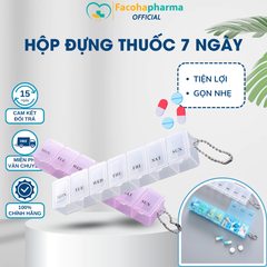 Hộp chia thuốc 7 ngày 7 ngăn, chất liệu nhựa PP bền, an toàn sức khỏe
