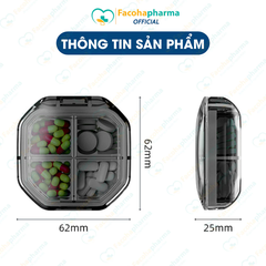 Hộp đựng thuốc mini cao cấp chất liệu nhựa, nhỏ gọn, tiện lợi 4-6 ngăn