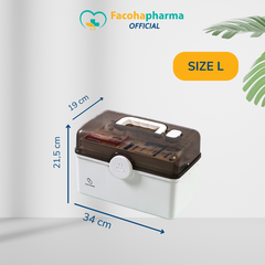 Hộp đựng thuốc gia đình tiện lợi 3 tầng gọn nhẹ có thể mang đi du lịch và thay thế tủ thuốc gia đình