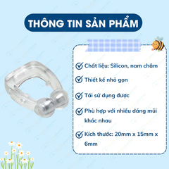 Kẹp mũi chống ngáy ngủ silicon có nam châm mang lại giấc ngủ sâu