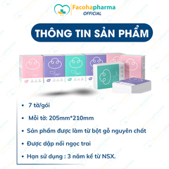 Khăn giấy khô mini bỏ túi nhỏ gọn giúp giữ vệ sinh cá nhân mọi nơi gói 7 tờ