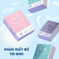 Khăn giấy khô mini bỏ túi nhỏ gọn giúp giữ vệ sinh cá nhân mọi nơi gói 7 tờ