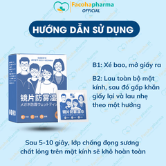Khăn lau kính nano chống mờ sương, bụi bẩn, dấu vân tay hộp 100 miếng