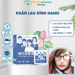 Khăn lau kính nano chống mờ sương, bụi bẩn, dấu vân tay hộp 100 miếng