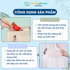 Khăn nén du lịch Hàn Quốc dùng lau mặt, lau tay nhỏ gọn tiện lợi, siêu thấm hút