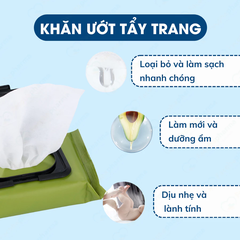Khăn ướt tẩy trang chiết xuất bơ tươi giúp ngừa mụn, làm sạch sâu