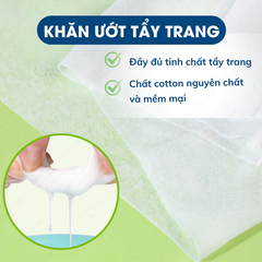 Khăn ướt tẩy trang chiết xuất bơ tươi giúp ngừa mụn, làm sạch sâu