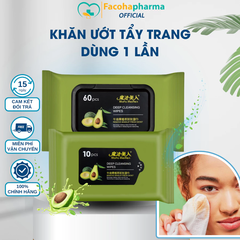 Khăn ướt tẩy trang chiết xuất bơ tươi giúp ngừa mụn, làm sạch sâu