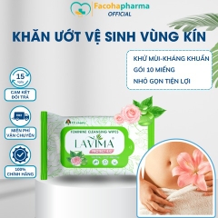 Khăn ướt vệ sinh vùng kín phụ nữ Lavima tiện lợi, an toàn (10 tờ/gói)