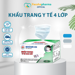 Khẩu trang y tế 4 lớp kháng khuẩn Khánh An 50 cái/hộp