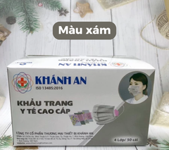 Khẩu trang y tế 4 lớp kháng khuẩn Khánh An 50 cái/hộp