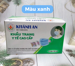 Khẩu trang y tế 4 lớp kháng khuẩn Khánh An 50 cái/hộp