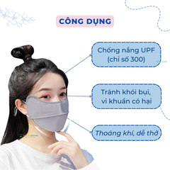 Khẩu trang vải chống nắng toàn mặt kháng khuẩn chống tia UV tốt nhất