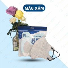Khẩu trang 5D PT màu đen, trắng, hồng, xanh, xám hàng chính hãng