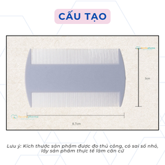 Lược chải chấy răng dày giúp loại bỏ trứng chấy hiệu quả, cảm giác cầm nắm dễ dàng