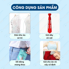 Miếng dán cố định quần áo bằng keo 2 mặt bền bỉ bịch 10 miếng