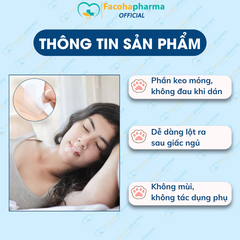 Miếng dán miệng khi ngủ hình chữ X chống ngủ ngáy, độ dính cao, không mùi