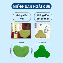 Miếng dán ngải cứu vai gáy cao cấp Aicaojingzhuitie hộp 12 miếng