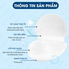 Miếng dán thấm mồ hôi nách cao cấp khử mùi bằng công nghệ ion, hiệu quả suốt 12h