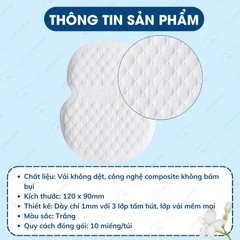 Miếng dán thấm mồ hôi nách cao cấp khử mùi bằng công nghệ ion, hiệu quả suốt 12h