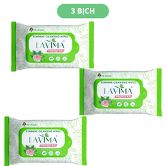 Khăn ướt vệ sinh vùng kín phụ nữ Lavima tiện lợi, an toàn (10 tờ/gói)