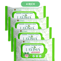 Khăn ướt vệ sinh vùng kín phụ nữ Lavima tiện lợi, an toàn (10 tờ/gói)
