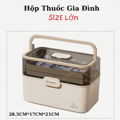 Hộp đựng thuốc gia đình tiện lợi 3 tầng gọn nhẹ có thể mang đi du lịch và thay thế tủ thuốc gia đình