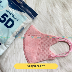 Khẩu trang 5D PT màu đen, trắng, hồng, xanh, xám hàng chính hãng
