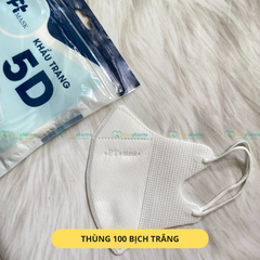 Khẩu trang 5D PT màu đen, trắng, hồng, xanh, xám hàng chính hãng