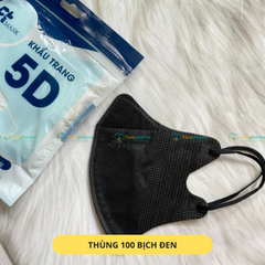 Khẩu trang 5D PT màu đen, trắng, hồng, xanh, xám hàng chính hãng