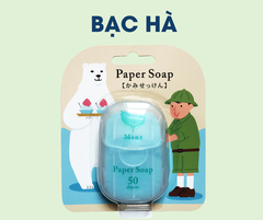 Xà phòng giấy rửa tay hộp 50 miếng Paper Soap dùng một lần