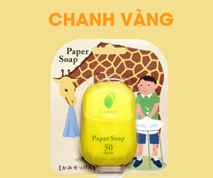 Xà phòng giấy rửa tay hộp 50 miếng Paper Soap dùng một lần