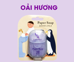 Xà phòng giấy rửa tay hộp 50 miếng Paper Soap dùng một lần