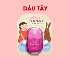 Xà phòng giấy rửa tay hộp 50 miếng Paper Soap dùng một lần