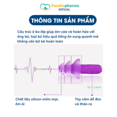 Nút bịt tai chống ồn chất liệu silicon giúp ngủ ngon giấc, bảo vệ tai