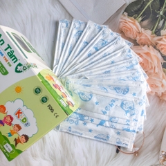Khẩu trang y tế cho bé An Tâm chống bụi mịn kháng khuẩn hộp 50 tiết cute cho bé từ 5 - 12 tuổi