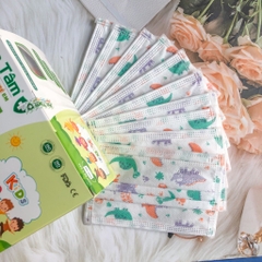 Khẩu trang y tế cho bé An Tâm chống bụi mịn kháng khuẩn hộp 50 tiết cute cho bé từ 5 - 12 tuổi