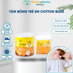 Tăm bông trẻ em Bông Bạch Tuyết 100% bông xơ tự nhiên mềm mại