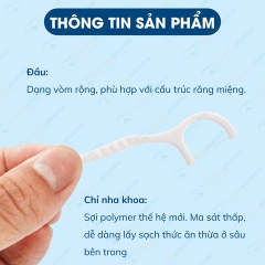 Tăm chỉ nha khoa Oraltana Nhật Bản làm sạch kẽ răng hiệu quả (50 cây/hộp)