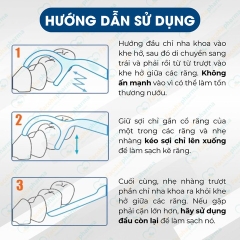 Tăm chỉ nha khoa Oraltana Nhật Bản làm sạch kẽ răng hiệu quả (50 cây/hộp)