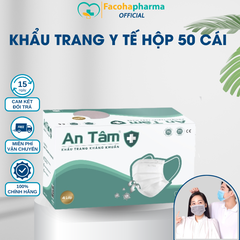 Khẩu trang y tế 4 lớp kháng khuẩn An Tâm - Hộp 50 cái