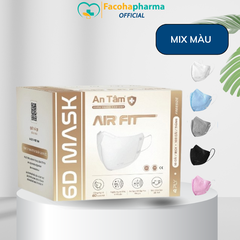 Khẩu trang 6D An Tâm kháng khuẩn người lớn thùng 100 cái