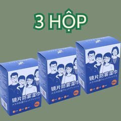 Khăn lau kính nano chống mờ sương, bụi bẩn, dấu vân tay hộp 100 miếng