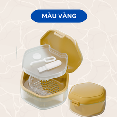 Hộp đựng hàm duy trì răng giả dụng cụ vệ sinh nha khoa niềng răng tiện lợi