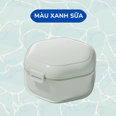 Hộp đựng hàm duy trì răng giả dụng cụ vệ sinh nha khoa niềng răng tiện lợi