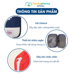 Túi đựng y tế vải oxford bền bỉ, nhiều ngăn, tiện lợi, gọn nhẹ