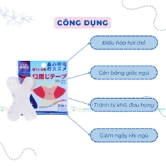 Miếng dán miệng khi ngủ hình chữ X chống ngủ ngáy, độ dính cao, không mùi