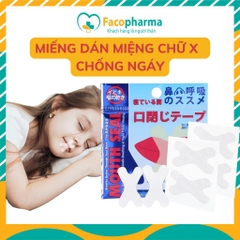 Miếng dán miệng khi ngủ hình chữ X chống ngủ ngáy, độ dính cao, không mùi