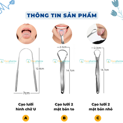 Bộ dụng cụ cạo lưỡi giúp loại bỏ vi khuẩn, mãng bám và hơi thở khó chịu